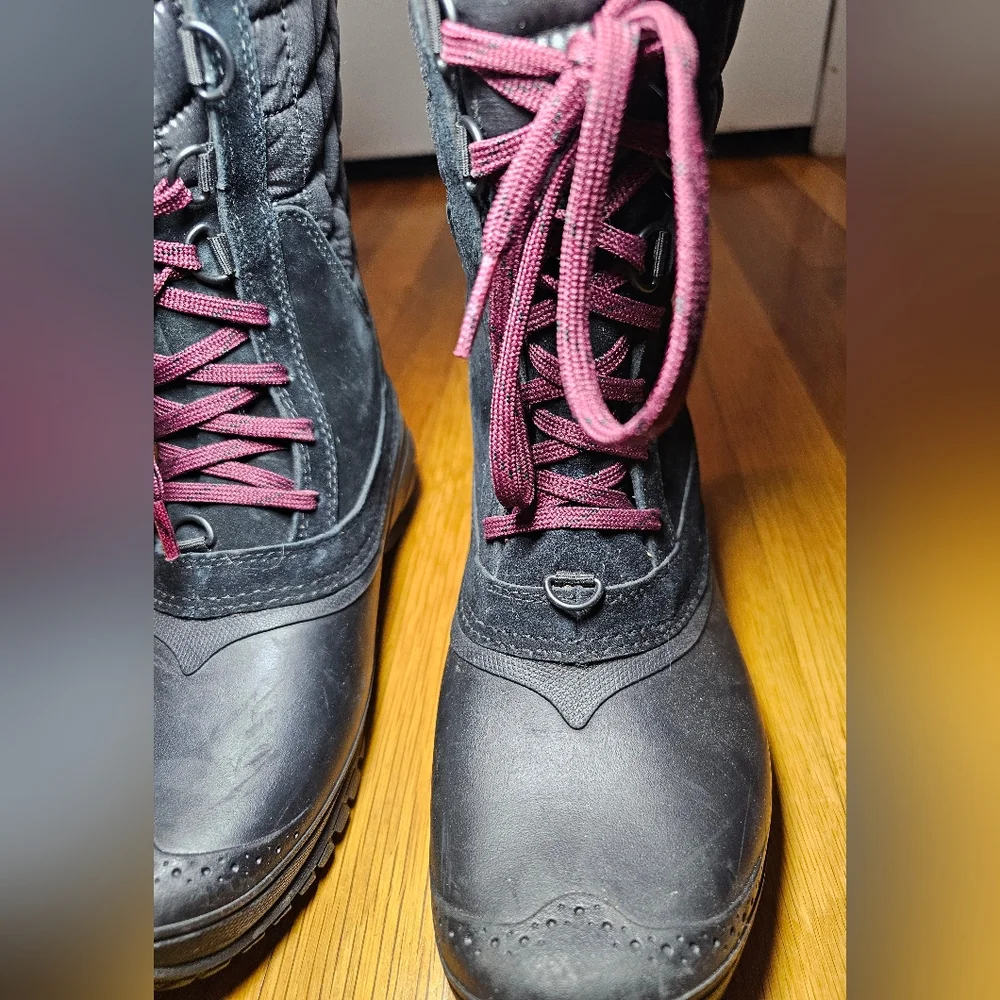 The North Face Womens Thermoball Utility Tall Winter Boots SZ 7  Black NF0A2T5D